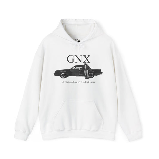 Kendrick Lamar Merch - GNX Tour Merch Exclusive White Tour Dates Hoodie